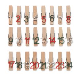 CLIPY Set 24 clip calendario avvento