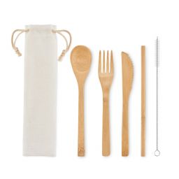 SETSTRAW Set posate in bamboo