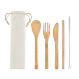 SETSTRAW Set posate in bamboo