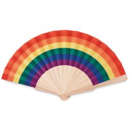 BOWFAN Ventaglio in legno arcobaleno