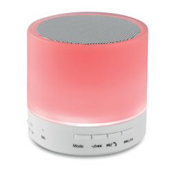 ROUND WHITE Speaker wireless con LED