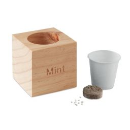 MENTA Mini vaso in legno