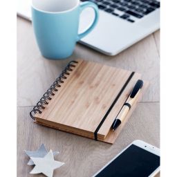 BAMBLOC Notebook in bamboo con penna