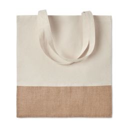 INDIA TOTE Shopper con dettagli in juta