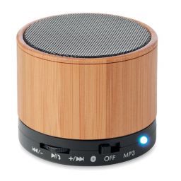 ROUND BAMBOO Speaker wireless in bamboo