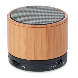 ROUND BAMBOO Speaker wireless in bamboo