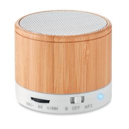 ROUND BAMBOO Speaker wireless in bamboo