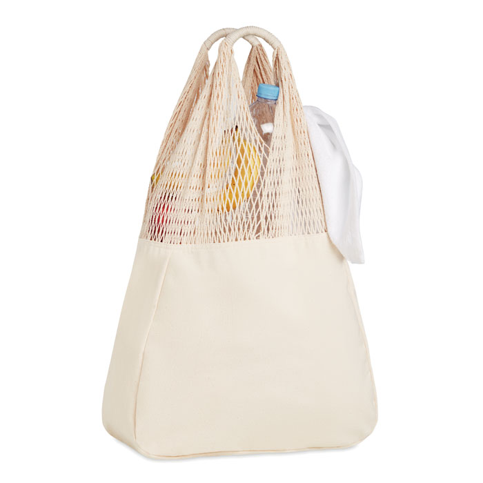 BARBUDA Borsa mare in cotone/rete