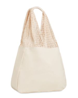 BARBUDA Borsa mare in cotone/rete